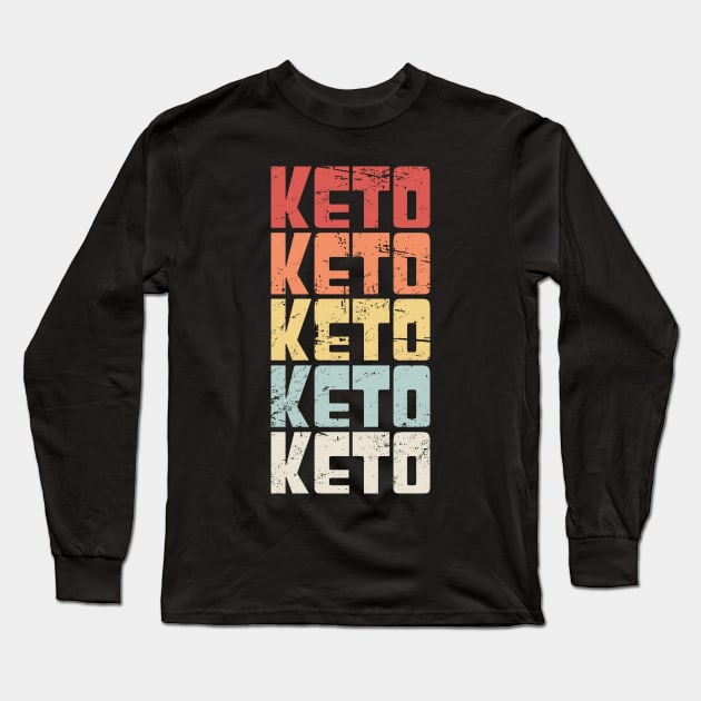 Retro Vintage KETO Long Sleeve T-Shirt by MeatMan